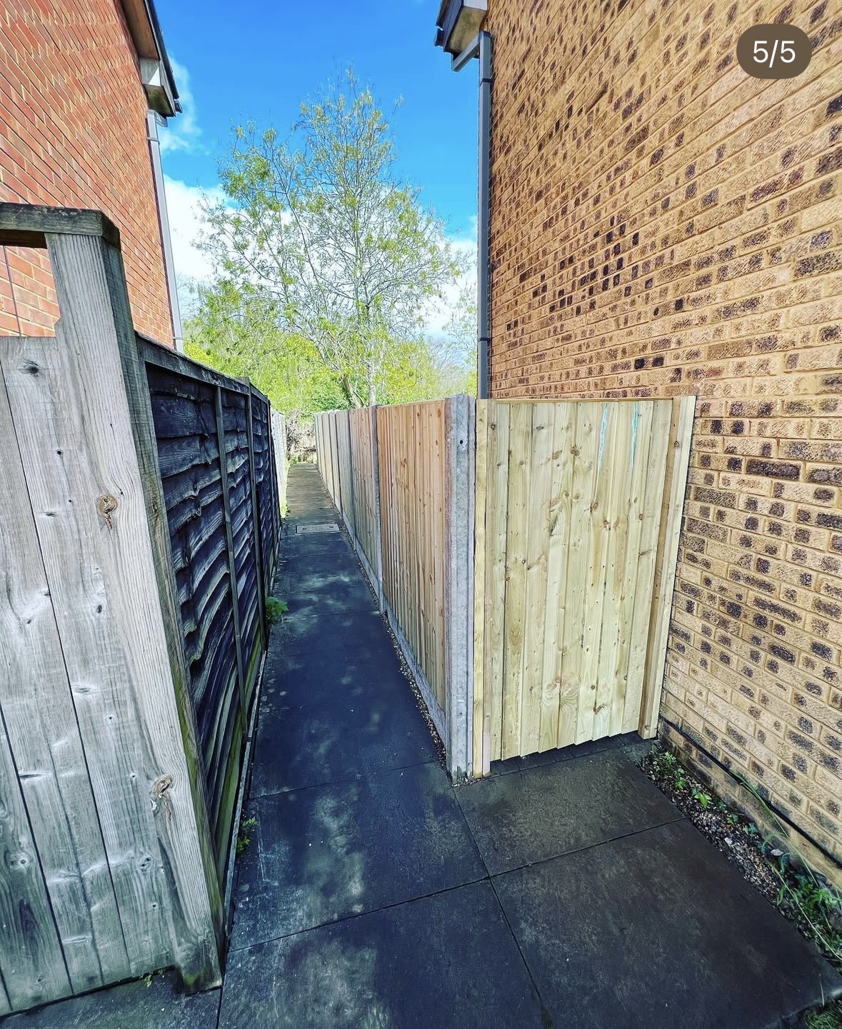 Garden fencing finished by J R Legge