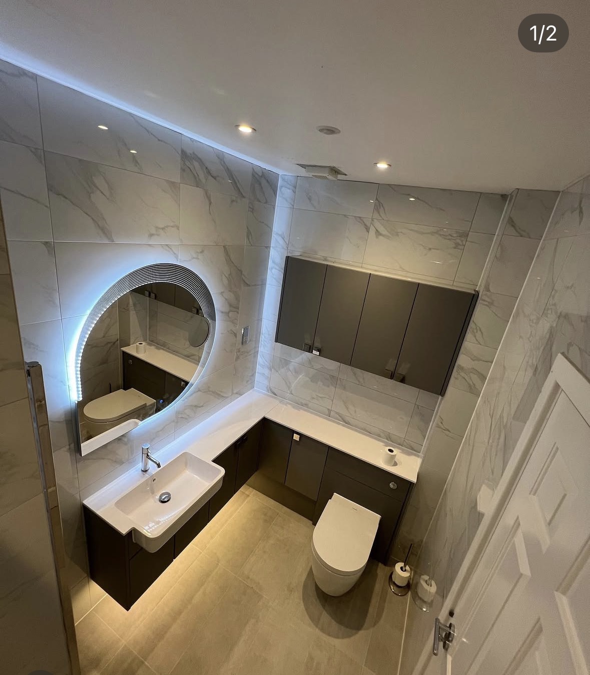 Walk-in shower installation