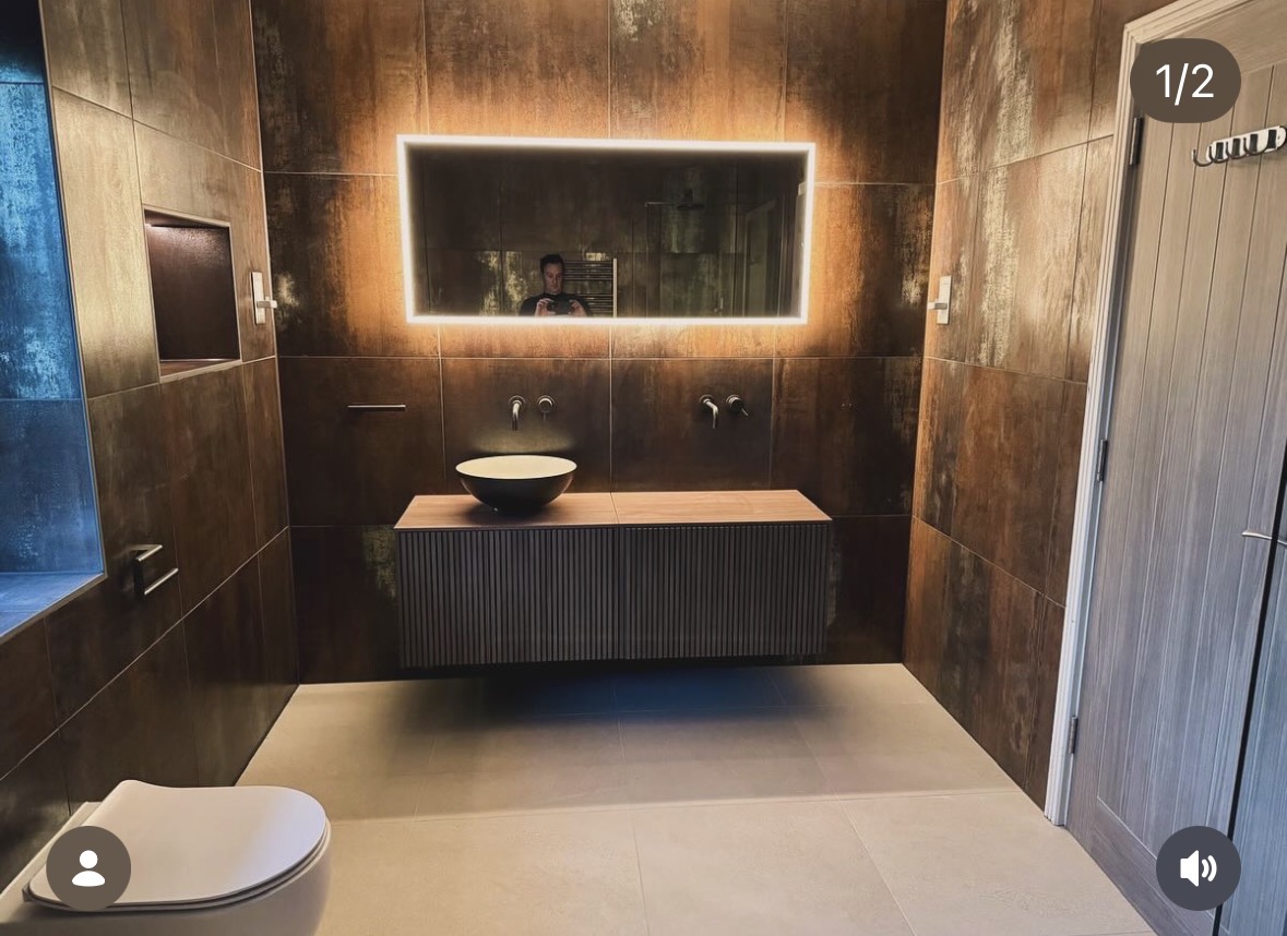 Bathroom suite installation